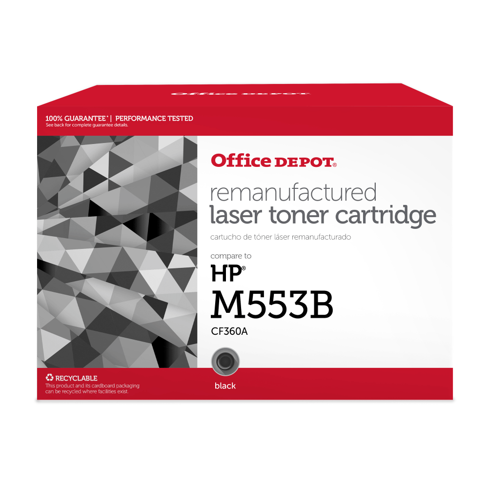 CLOVER TECHNOLOGIES GROUP, LLC 200937P Office Depot Remanufactured Black Toner Cartridge Replacement for HP 508A, OD508AB