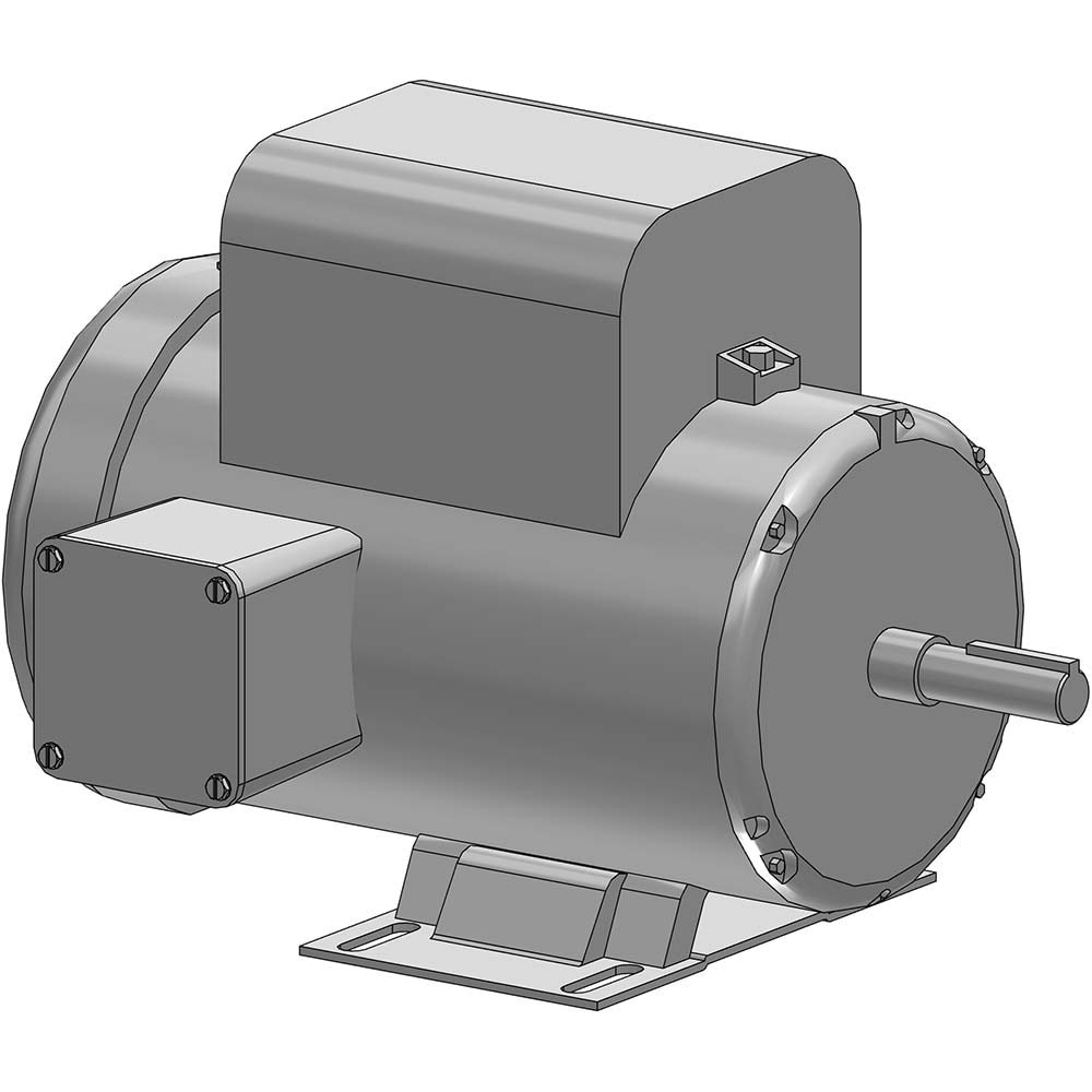 Baldor Reliance L3507A Single Phase AC Motor: TEFC Enclosure