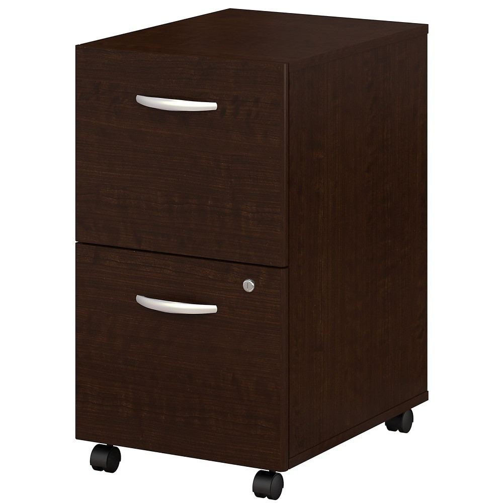 BUSH INDUSTRIES INC. Bush Business Furniture WC12952SUIR  Components 21inD Vertical 2-Drawer Mobile File Cabinet, Mocha Cherry, Standard Delivery - Partially Assembled