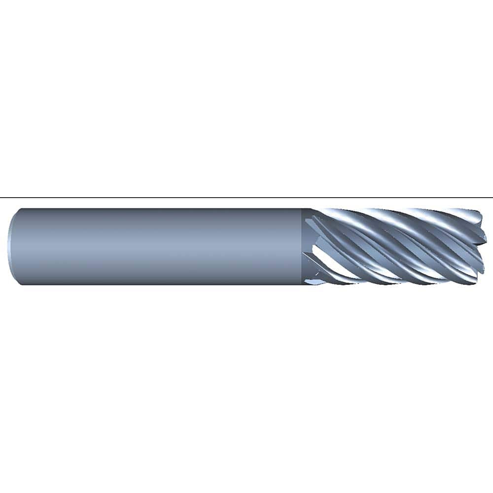 Eliminator 1362-5000-030 Corner Radius End Mill: 1/2" Dia, 1-1/4" LOC, 0.03" Radius, 7 Flutes, Solid Carbide