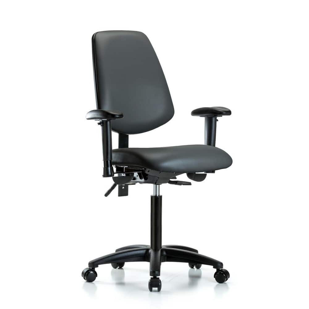 Blue Ridge Ergonomics MSC49494 Task Chair: Vinyl, Carbon