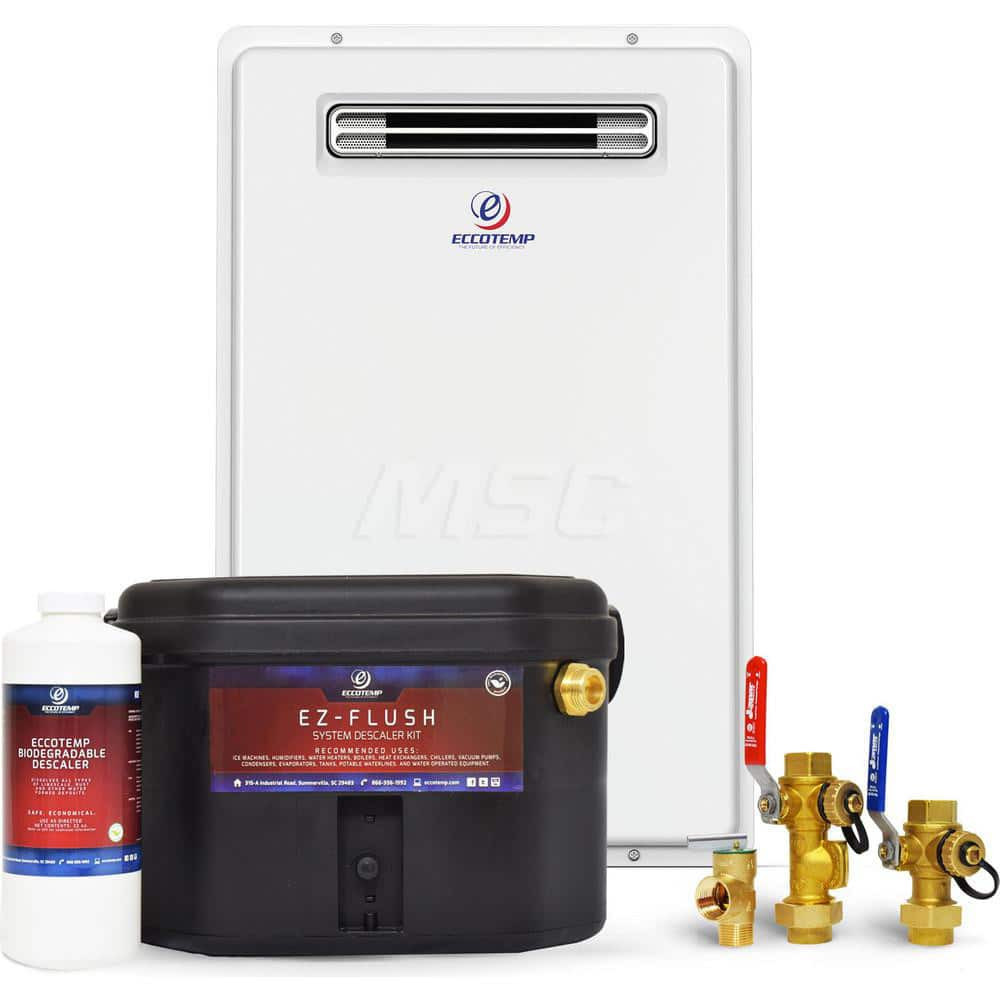 Eccotemp 20H-LPS Gas Water Heaters; Inlet Size (Inch): 3/4 ; Commercial/Residential: Residential ; Fuel Type: Liquid Propane (LP) ; Pilot Light Window: No ; Tankless: Yes ; Resettable Pilot: No