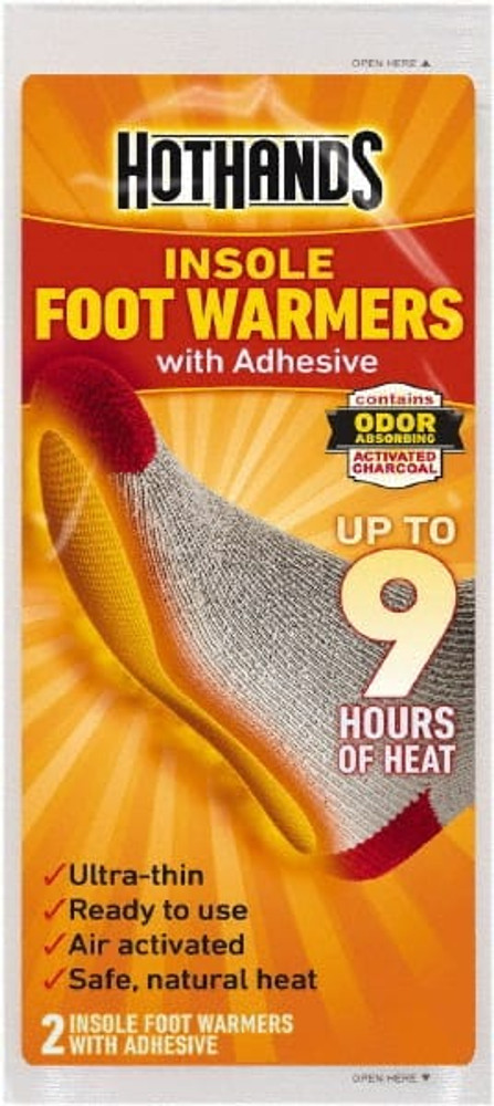Grabber HFINSPDQ Hand & Foot Warmers; Warmer Type: Foot Warmer ; Average Temperature: 99.00F ; Overall Length: 9.75in ; Features: Air-Activated; Ready to Use; Safe, Natural Heat