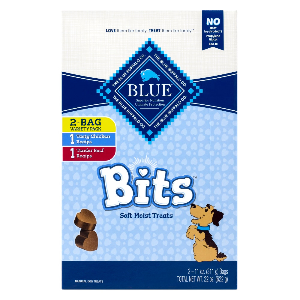 GENERAL MILLS, INC. Blue Buffalo 0840243142804  Bits Chicken And Beef Dog Training Treats Variety Pack