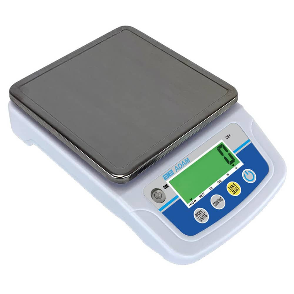 ADAM Equipment CBX 6000 CBX portable balances are ideal for use in education, laboratories, offices or production control. The bright LCD display shows 18mm digits and includes a low battery indicator. No need to replace batteries as the CBX comes st