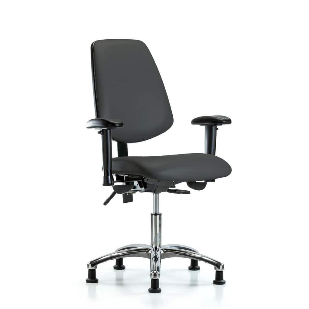 Blue Ridge Ergonomics MSC45645 Task Chair: Vinyl, Charcoal