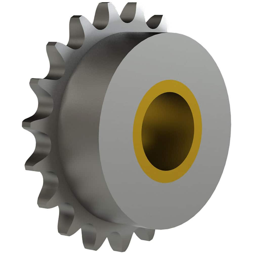 Brewer Machine & Gear Co. 35B13U Chain Idler Sprockets; Outside Diameter: 2.473 ; Chain Trade Size: 35 ; Hub Diameter (Inch): 1.8440 ; Compatible Shaft Diameter: 0.5in ; Number Of Strands: 1 ; Bearing Type: Plain