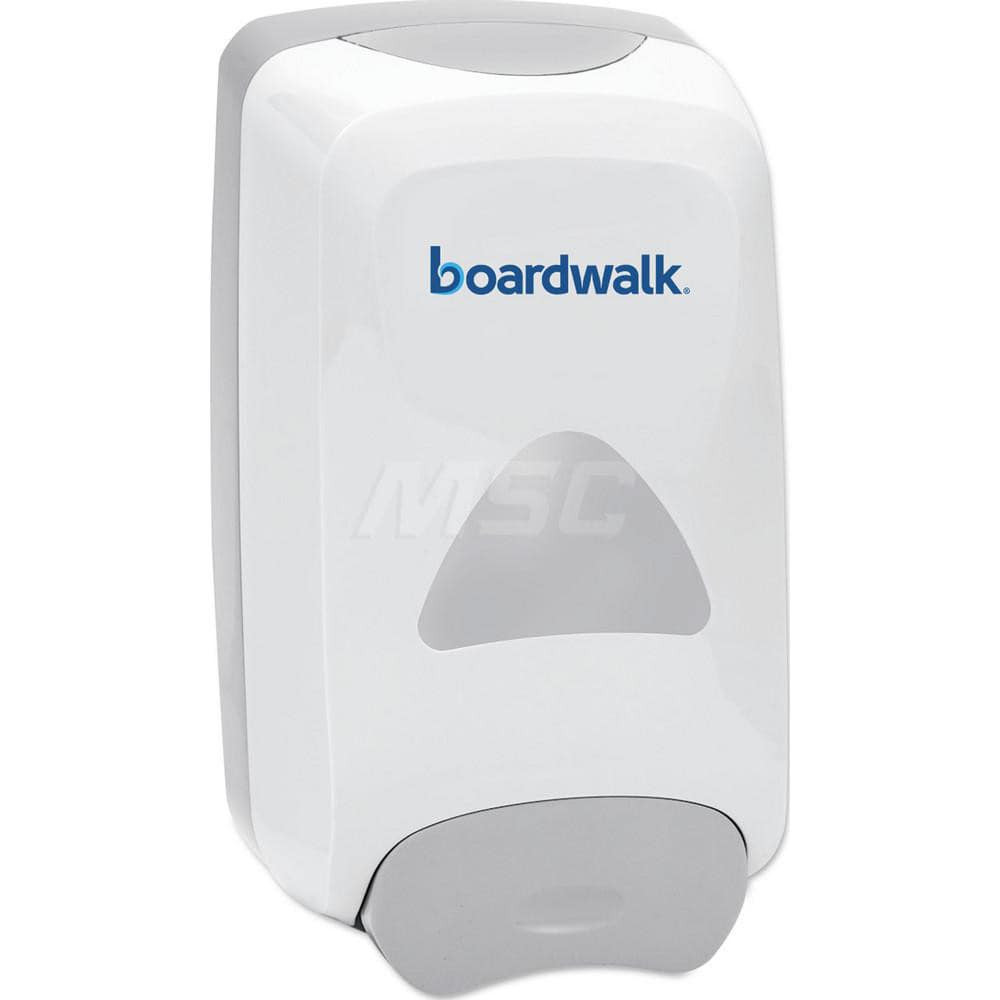 Boardwalk BWK8350 Soap, Lotion & Hand Sanitizer Dispensers; Mount Type: Wall ; Dispenser Material: Plastic ; Form Dispensed: Liquid ; Capacity: 1250 ml ; Overall Height (Decimal Inch): 5.1000 ; Color: Gray