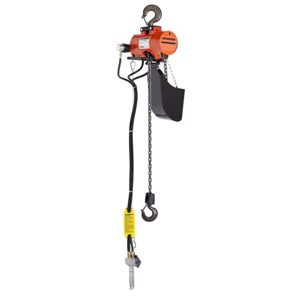 CM BAHC5045 1/2 Ton Load Limit, 10' Max Height Hook Mount Air Hoist