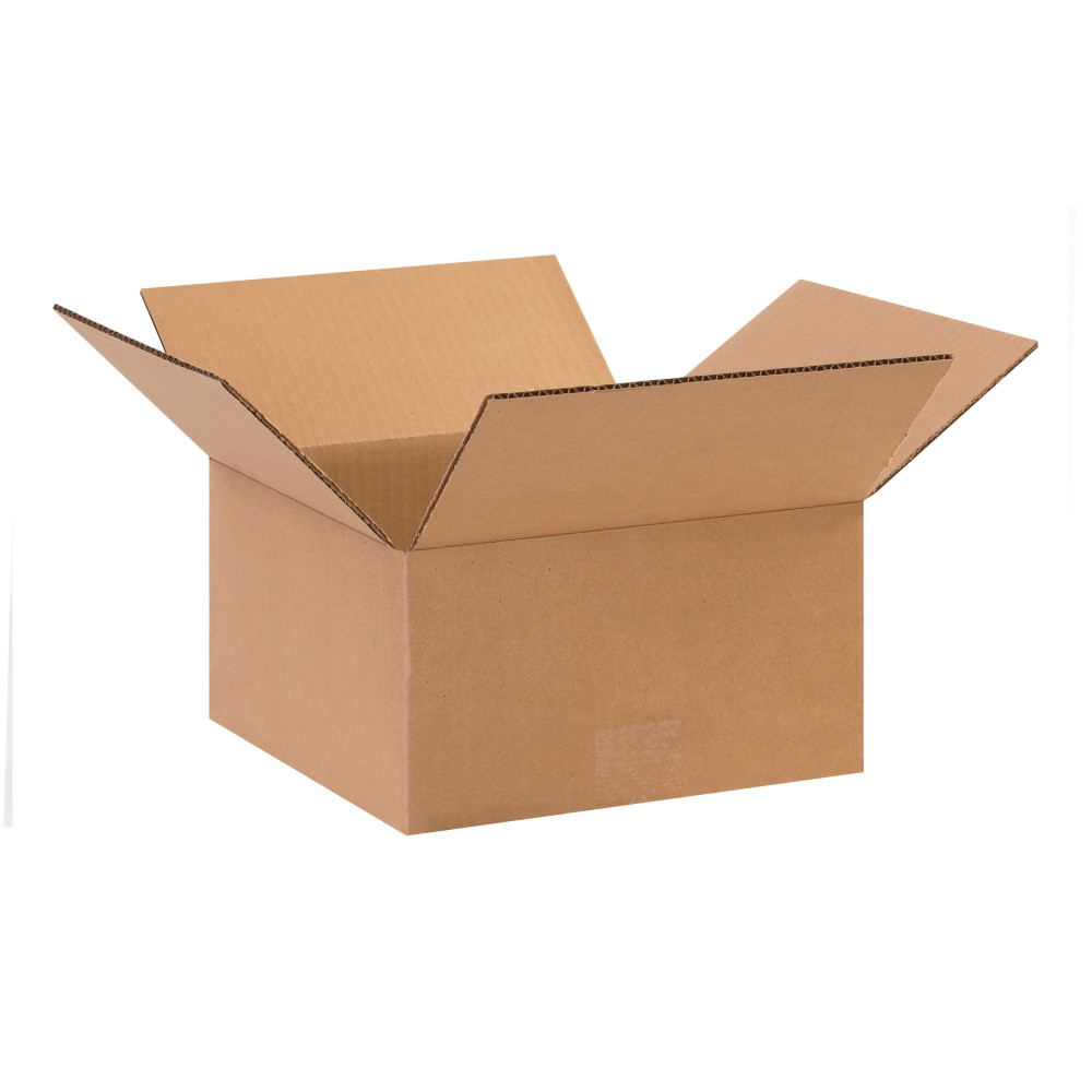 B O X MANAGEMENT, INC. 10105 Partners Brand Flat Corrugated Boxes, 10in x 10in x 5in, Kraft, Pack Of 25