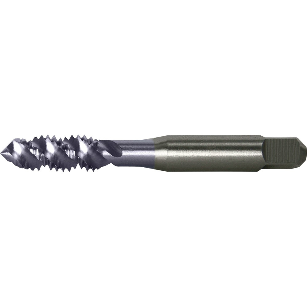 Greenfield Threading 330199 Spiral Flute Tap: M6x1.00 Metric, 3 Flutes, Plug, 6H Class of Fit, High Speed Steel, TiCN Coated