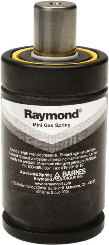 Associated Spring Raymond X9500-100 Nitrogen Gas Spring: 5.9134" Dia, Black