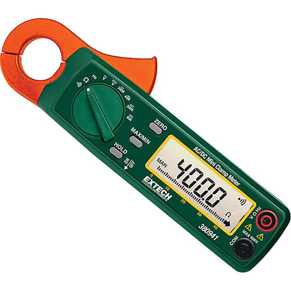 FLIR 380941-NIST Clamp Meters; Clamp Meter Type: Manual Ranging ; Measures: Resistance; Voltage; Frequency; Currrent ; Jaw Style: Clamp On ; Jaw Capacity (Decimal Inch): 0.9000 ; Maximum DC Voltage: 400 ; Maximum DC Current (mA): 10.00