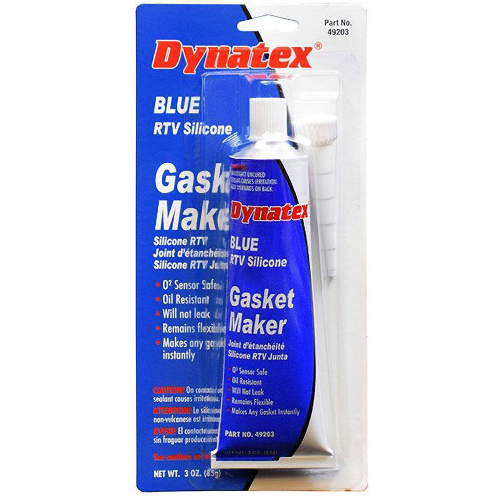 Dynatex 143369 Caulk & Sealants; Chemical Type: RTV Silicone ; Container Size: 85g ; Container Type: Tube ; Color: Blue ; Application: Automotive ; Full Cure Time: 24h