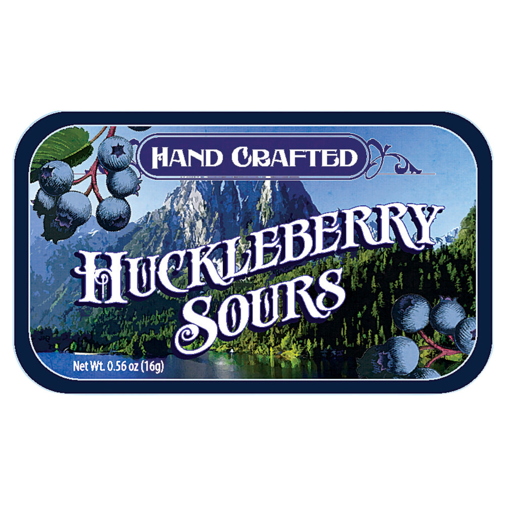 AMUSEMINTS, LLC MTRT2230F24 AmuseMints Fruit Sours, Huckleberry, 0.56 Oz, Pack Of 24