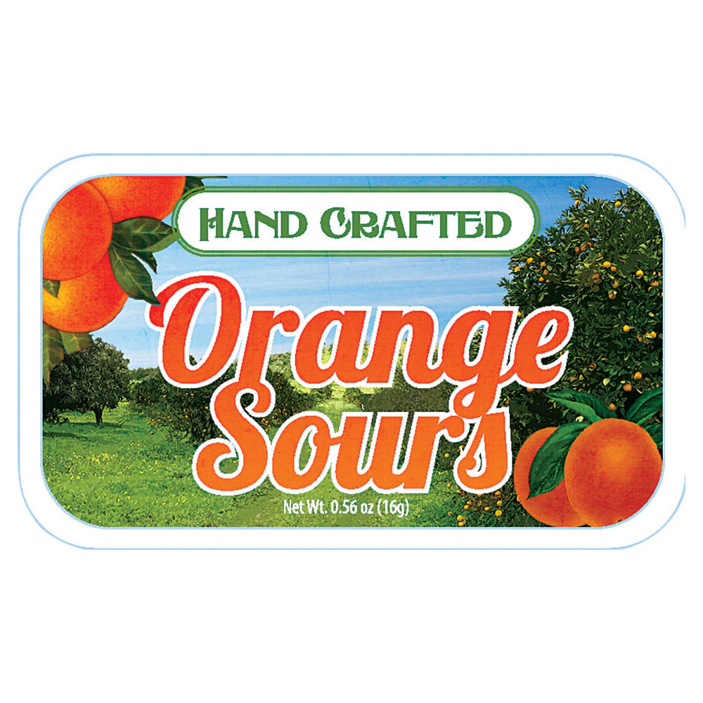 AMUSEMINTS, LLC AmuseMints MTRT2228F24  Fruit Sours, Orange, 0.56 Oz, Pack Of 24