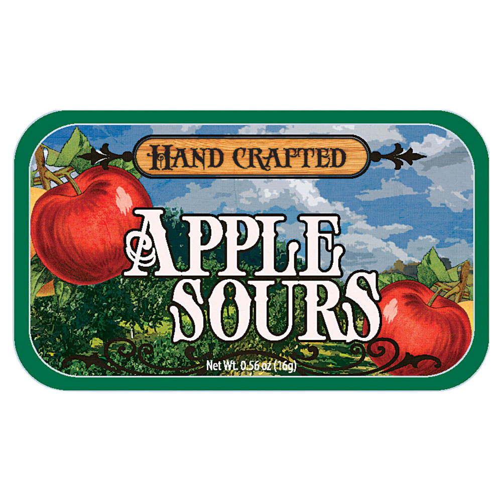 AMUSEMINTS, LLC MTRT2225F24 AmuseMints Fruit Sours, Apple, 0.56 Oz, Pack Of 24