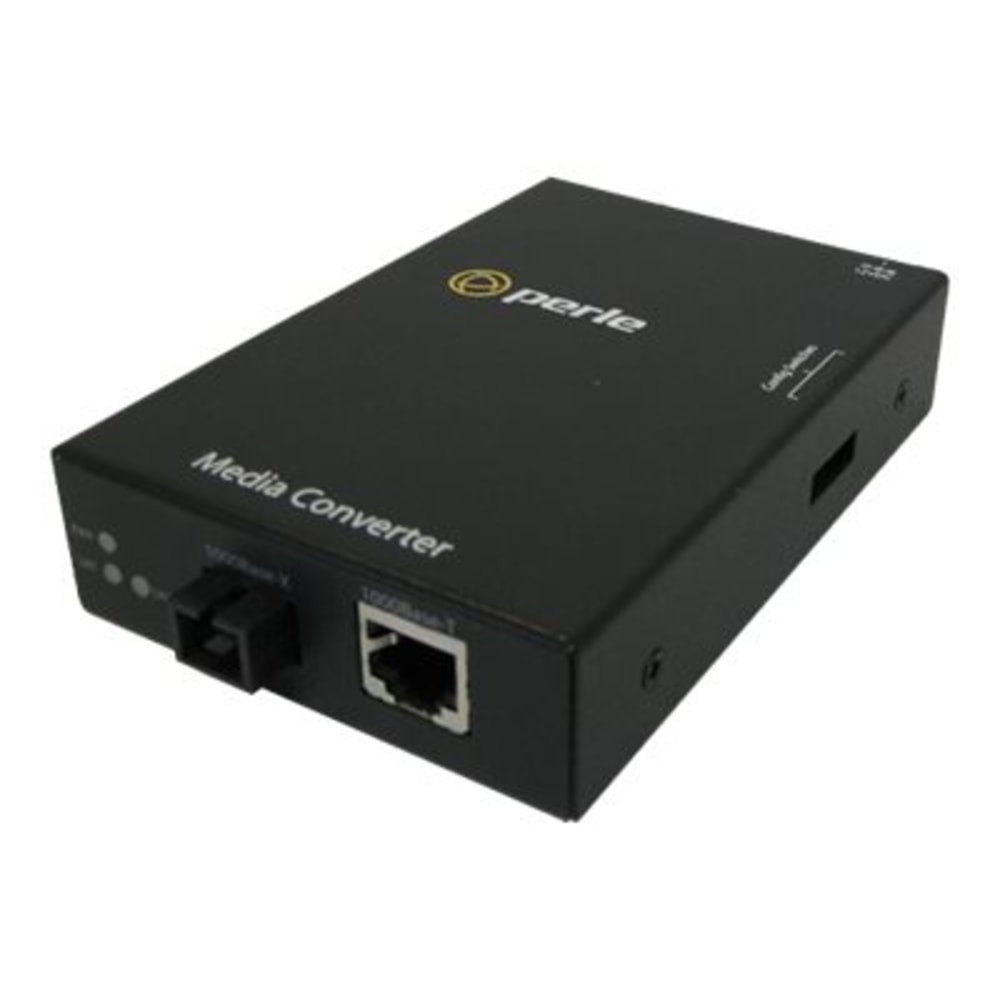 PERLE SYSTEMS Perle 05050854  S-1000-S1SC80U - Fiber media converter - GigE - 1000Base-T, 1000Base-BX-U - RJ-45 / SC single-mode - up to 49.7 miles - 1510 (TX) / 1590 (RX) nm