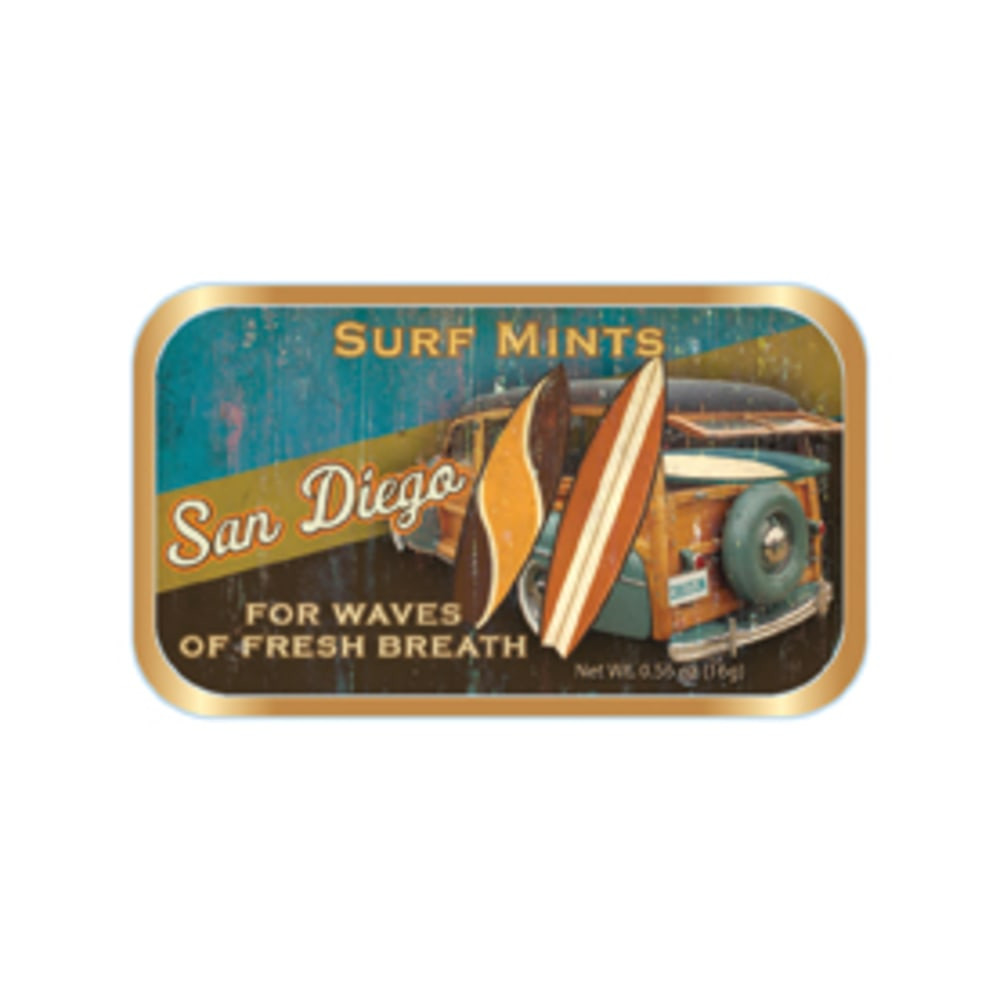 AMUSEMINTS, LLC AmuseMints MTRT1978FG  Destination Mint Candy, Beach Surf San Diego, 0.56 Oz, Pack Of 24