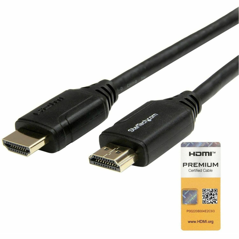 StarTech.com HDMM1MP StarTech.com 3ft (1m) Premium Certified HDMI 2.0 Cable with Ethernet, High Speed Ultra HD 4K 60Hz HDMI Cable HDR10, UHD HDMI Monitor Cord