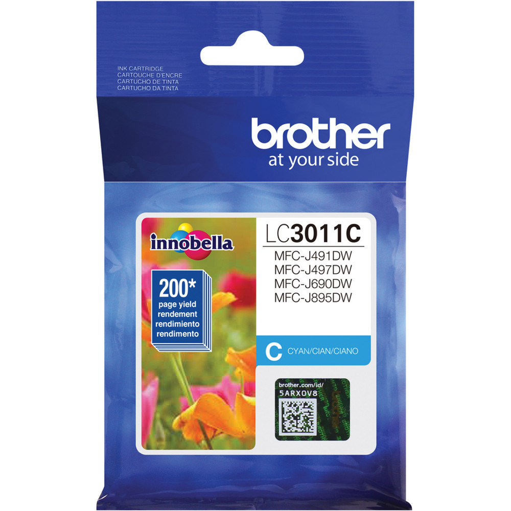 Brother Industries, Ltd Brother LC3011C Brother LC3011C Original Standard Yield Inkjet Ink Cartridge - Single Pack - Cyan - 1 Each