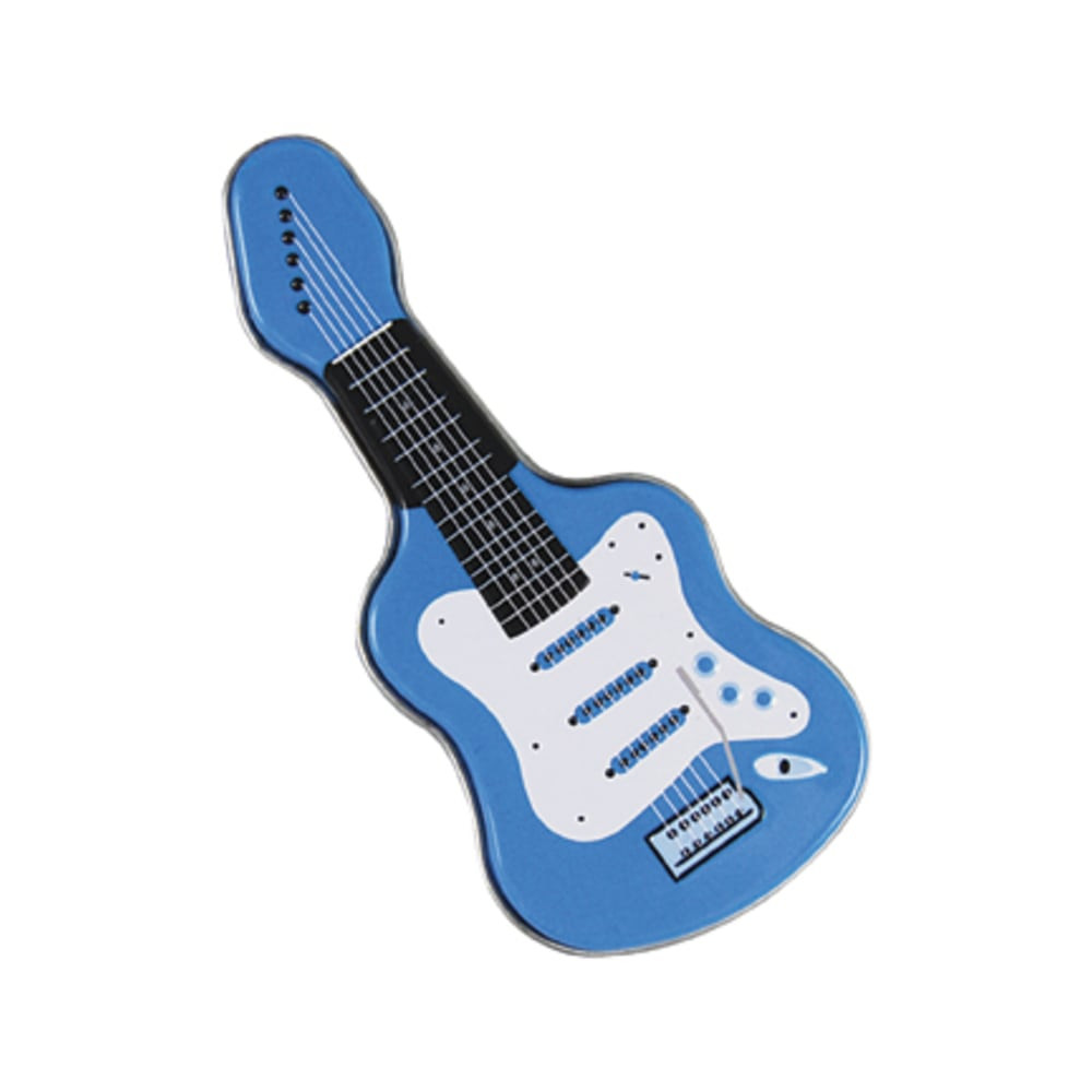 AMUSEMINTS, LLC MTR4041F24 AmuseMints Sugar-Free Mints, Electric Guitar Tin, Blue, Pack Of 24