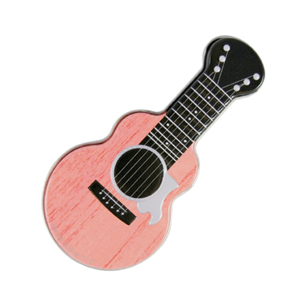 AMUSEMINTS, LLC MTR4035F24 AmuseMints Sugar-Free Mints, Acoustic Guitar Tin, Pink, Pack Of 24