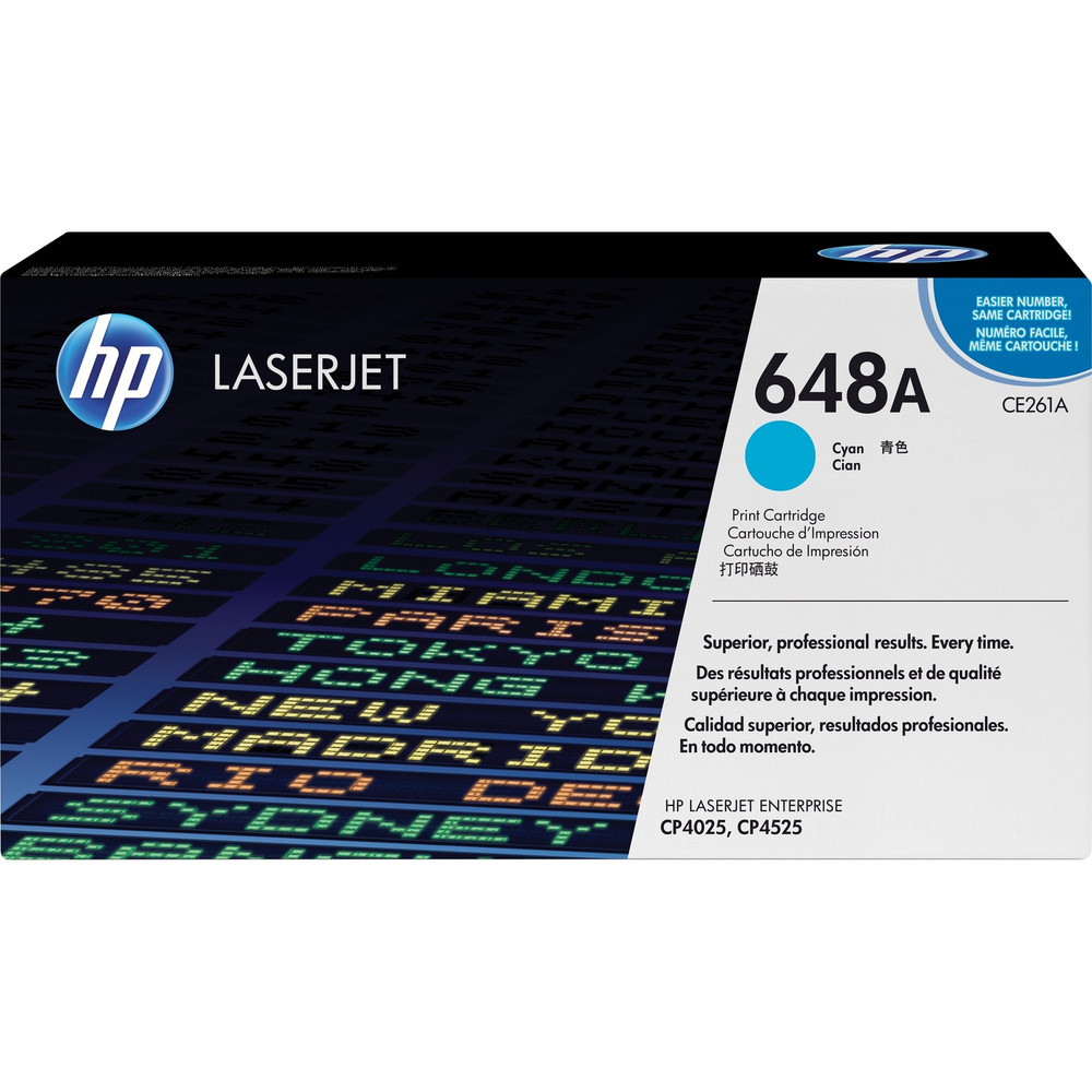 HP Inc. HP CE261A HP 648A (CE261A) Original Standard Yield Laser Toner Cartridge - Single Pack - Cyan - 1 Each