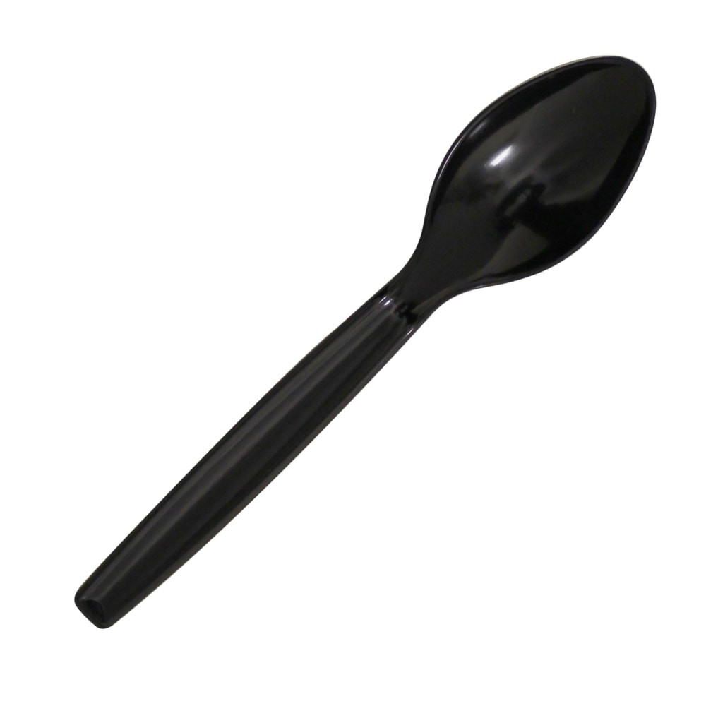 OFFICE DEPOT Highmark 3585490694  Plastic Utensils, Full-Size Spoons, Black, Box Of 1,000 Spoons