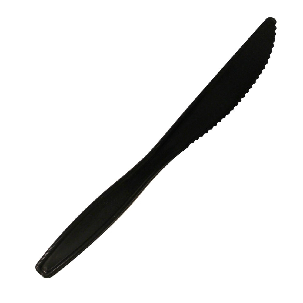 OFFICE DEPOT Highmark 3585490695  Plastic Utensils, Full-Size Knives, Black, Box Of 1,000 Knives