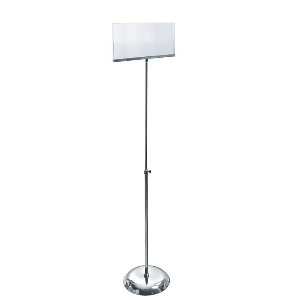 AZAR DISPLAYS 300835  Acrylic Sign Holder With Steel Pedestal Frame, 7in x 11in, Clear