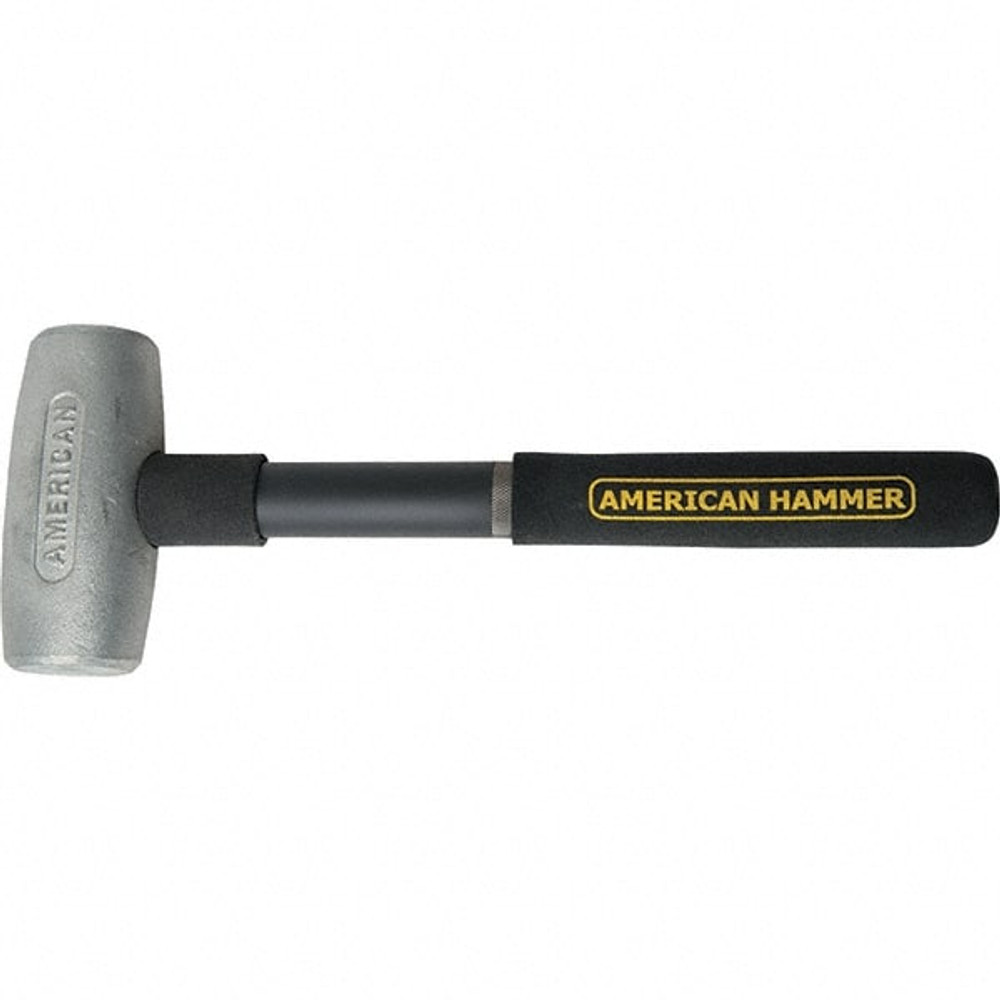 American Hammer AM4ALCG Dead Blow Hammer: 4 lb Head, 2" Face Dia, Aluminum Head