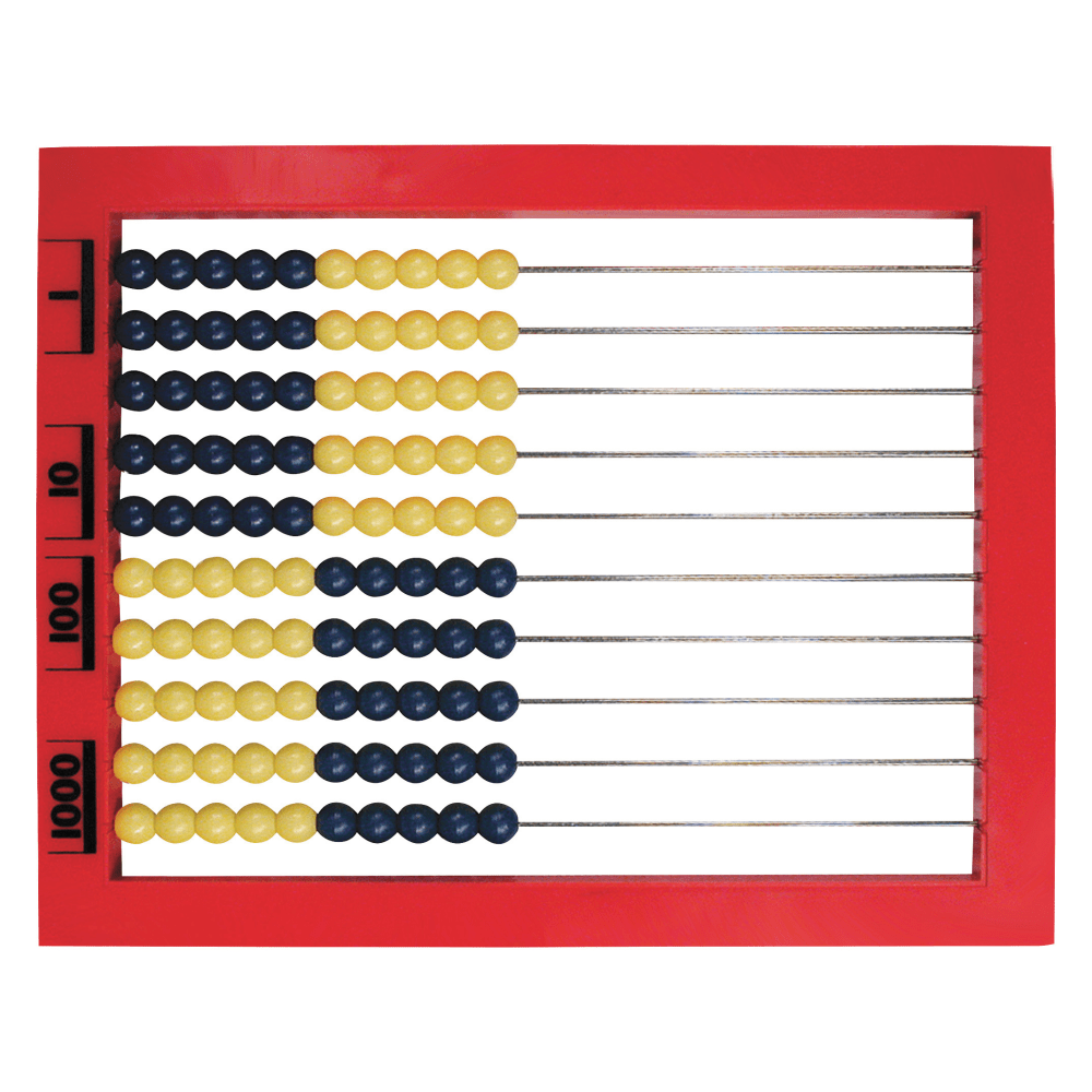 LEARNING RESOURCES, INC. LER4335 Learning Resources 2-Color Desktop Abacus, 1/2inH x 9 1/2inW x 8 1/2inD, Multicolor, Grades Pre-K - 8