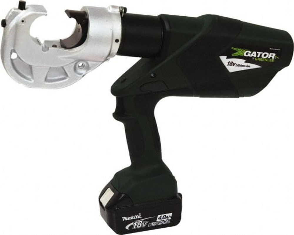 Greenlee EK1230LX230 Power Crimper: 24,000 lb Capacity, Lithium-ion Battery Included, Pistol Grip Handle, 230V