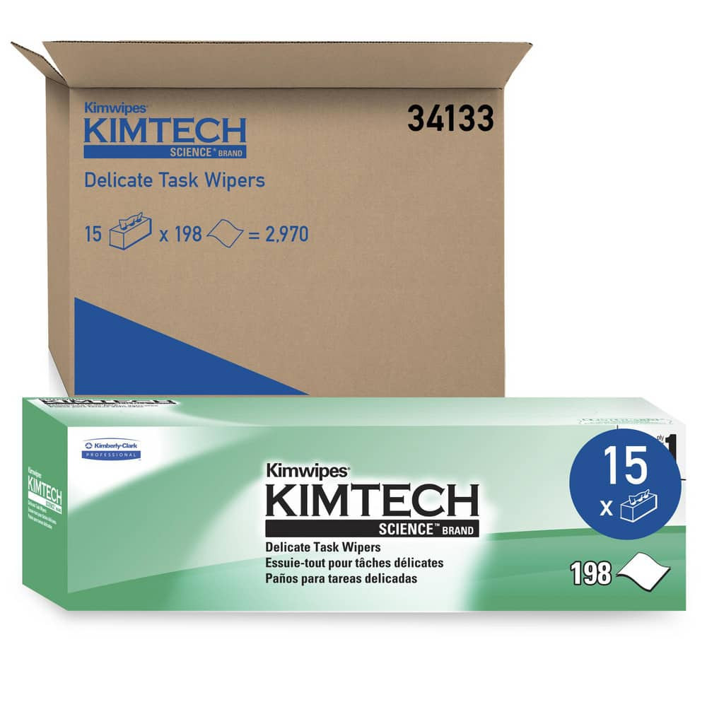 Kimtech KCP34133 Wipes; Wipe Type: Clean Room ; Wipe Form: Dry ; Scent: Unscented ; Container Type: Pop-Up ; Material: Paper ; Wipe Color: White