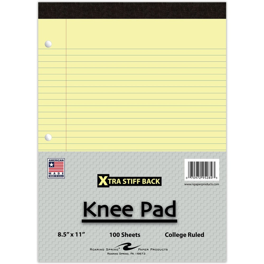 Roaring Spring Paper Products Roaring Spring 95284cs Roaring Spring Xtra Stiff Back Knee Pad Writing Pad