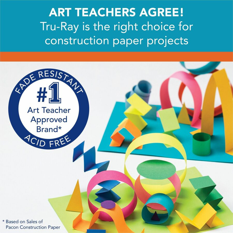 Dixon Ticonderoga Company Dixon 103423 Tru-Ray Construction Paper