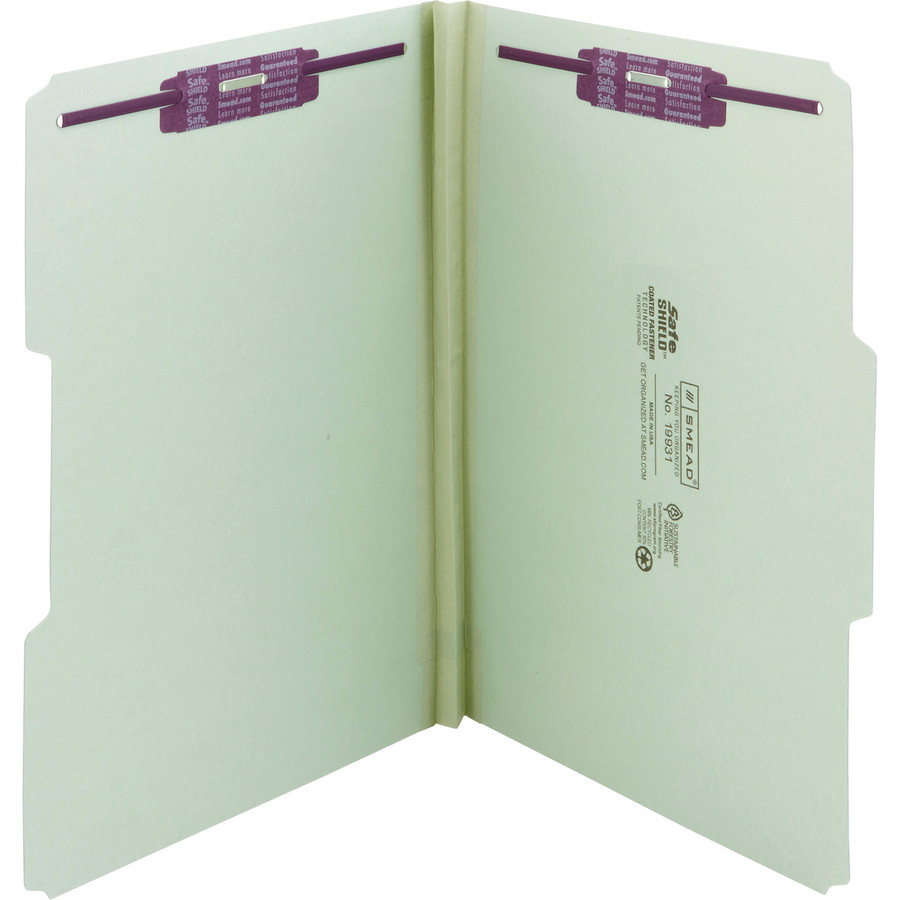 Smead Manufacturing Company Smead 19931 Smead 1/3 Tab Cut Legal Recycled Fastener Folder