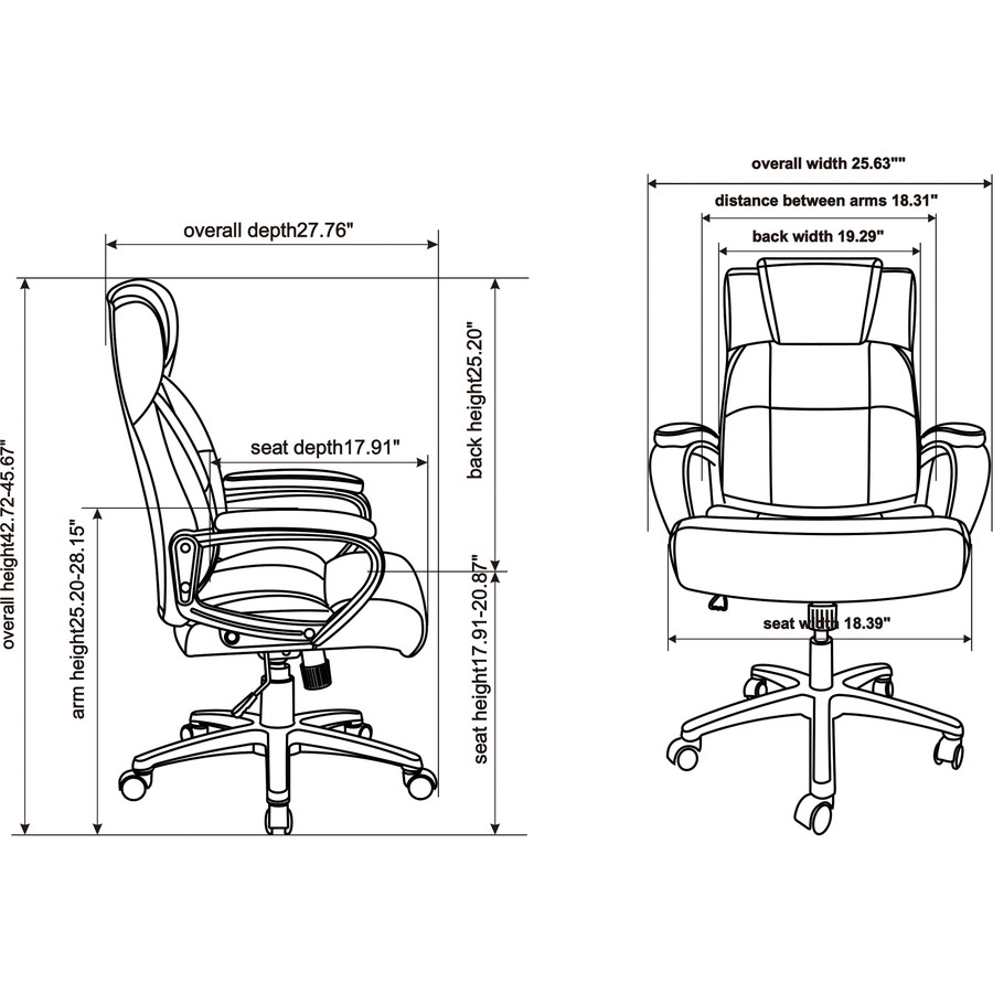 Lorell 41844 Lorell High-back Executive Chair