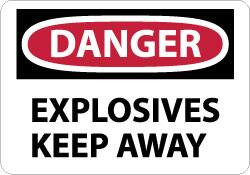 AccuformNMC Sign: Rectangle, "Danger - Explosives - Keep Away" D522PB