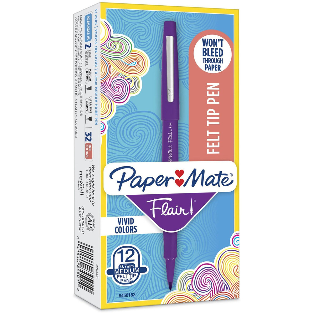 Newell Brands Paper Mate 8450152 Paper Mate Flair Point Guard Felt Tip Marker Pens