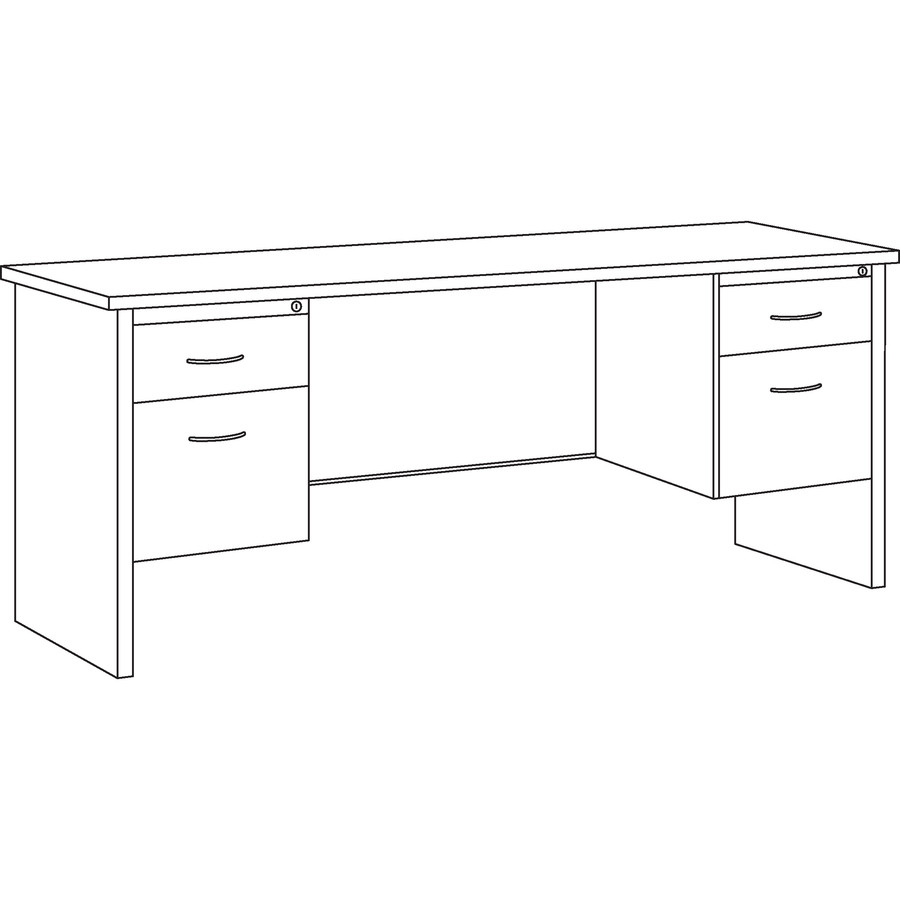 Lorell 79158 Lorell Fortress Modular Series Double-pedestal Credenza