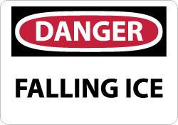 AccuformNMC Accident Prevention Sign: Rectangle, "Danger, FALLING ICE" D530PB