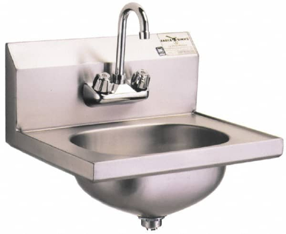 Eagle MHC HSA-10-F Hand Sink: Wall Mount, 304 Stainless Steel