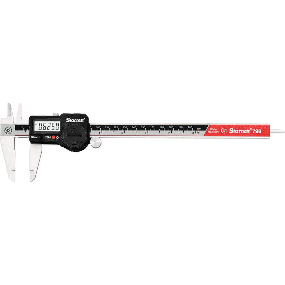 Starrett 20799 Electronic Caliper: 0.0005" Resolution, IP67