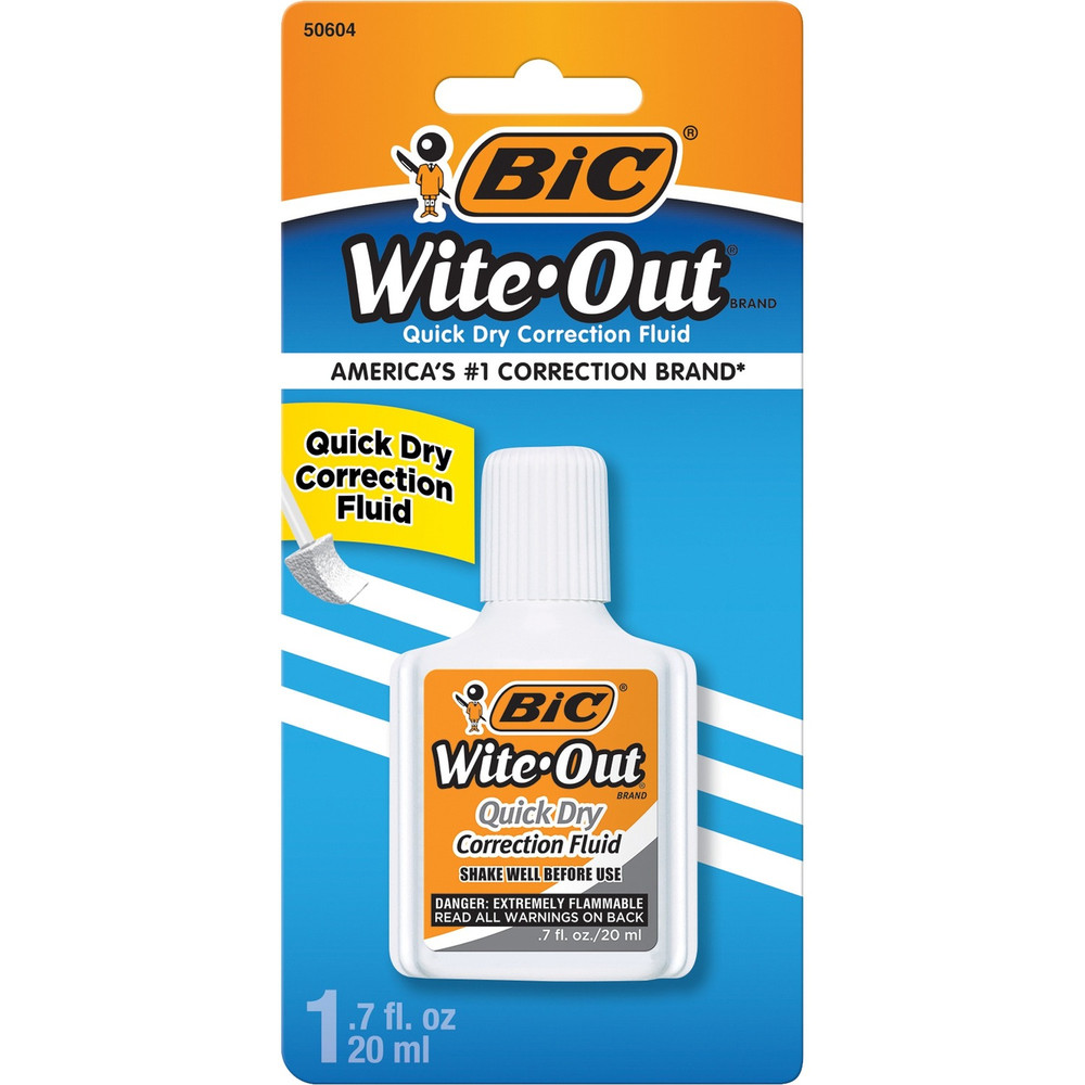 BIC WOFQDP1WHI BIC Quick Dry Correction Fluid, White, 1 Pack