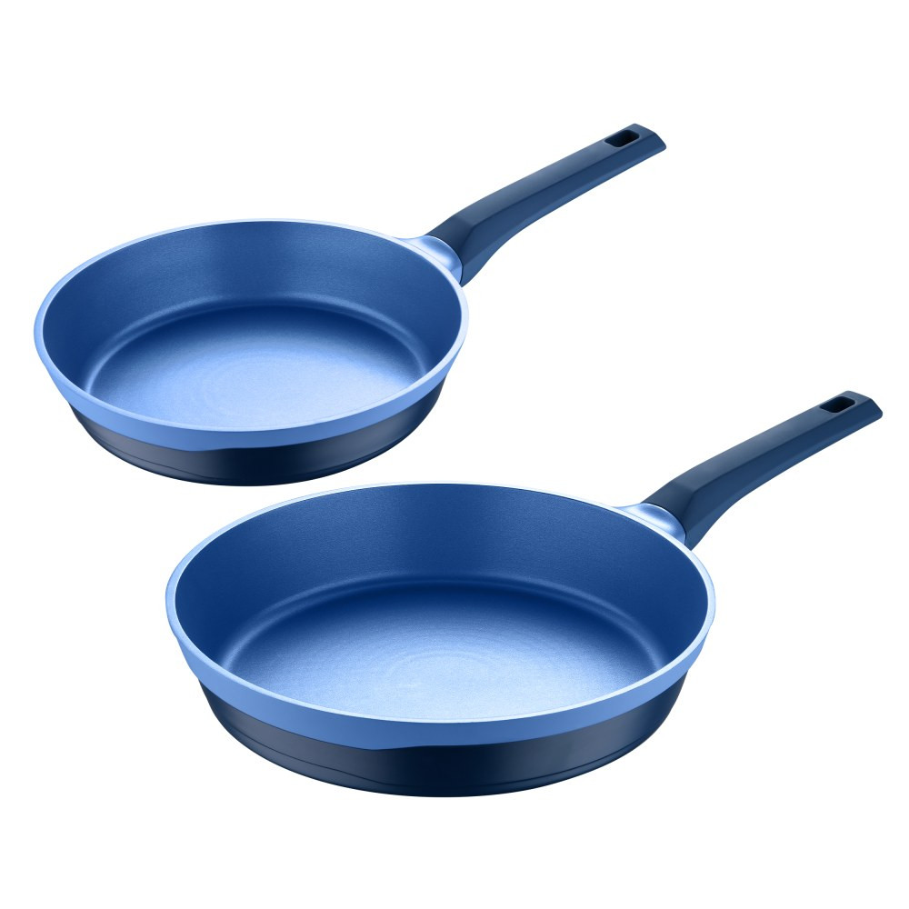 BERGNER US INC. Masterpro MPUS14022BLU  Gastro Diamond 2-Piece Aluminum Non-Stick Fry Pan Set, 9-1/2in, Blue