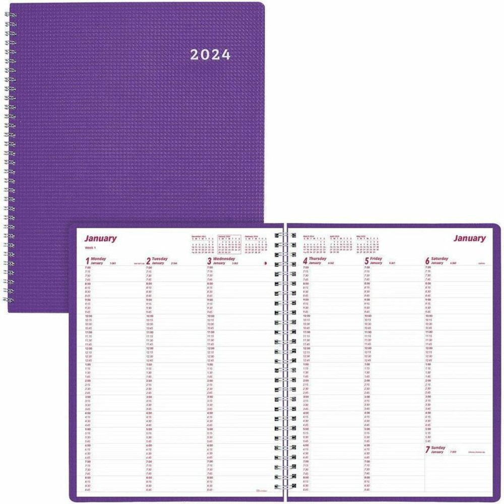 Dominion Blueline, Inc Brownline CB950VPUR Brownline DuraFlex Weekly Appointment Planner