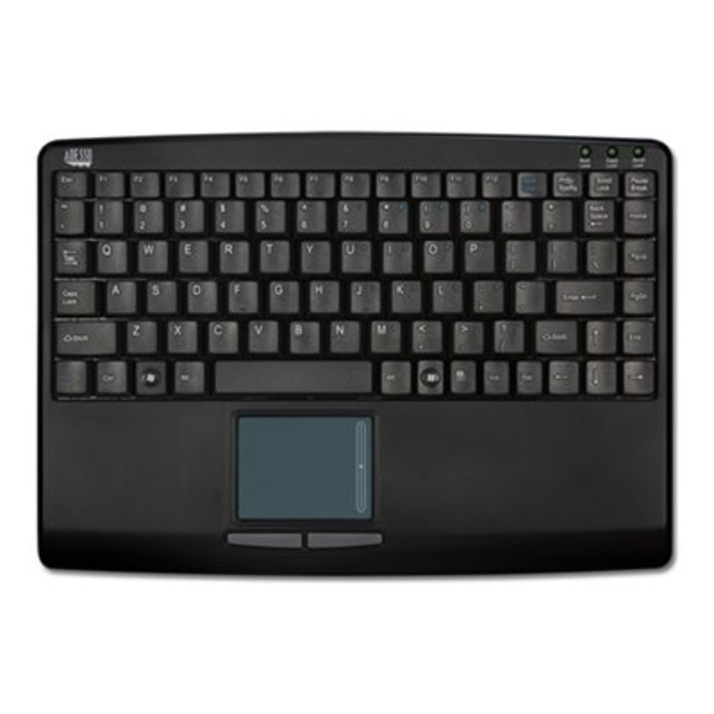 ADESSO INC AKB-410UB Adesso AKB-410UB SlimTouch USB Mini Keyboard With Built-In Touchpad, Black