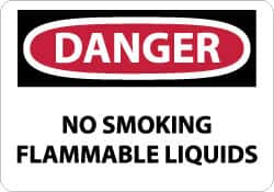 AccuformNMC Sign: Rectangle, "Danger - No Smoking - Flammable Liquids" D588PB